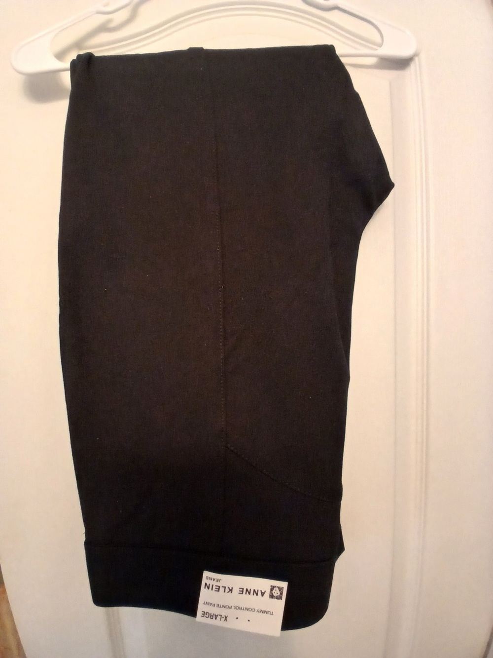 Anne Klein Black Ponte Tummy Control Pants - X-Large